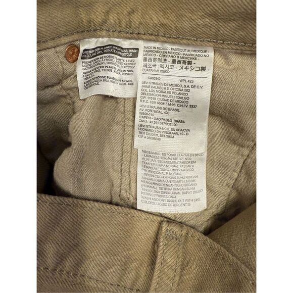 Levi’s 501 Men’s Khaki Jeans 5-Pocket Sz. 40/30 - Picture 6 of 8